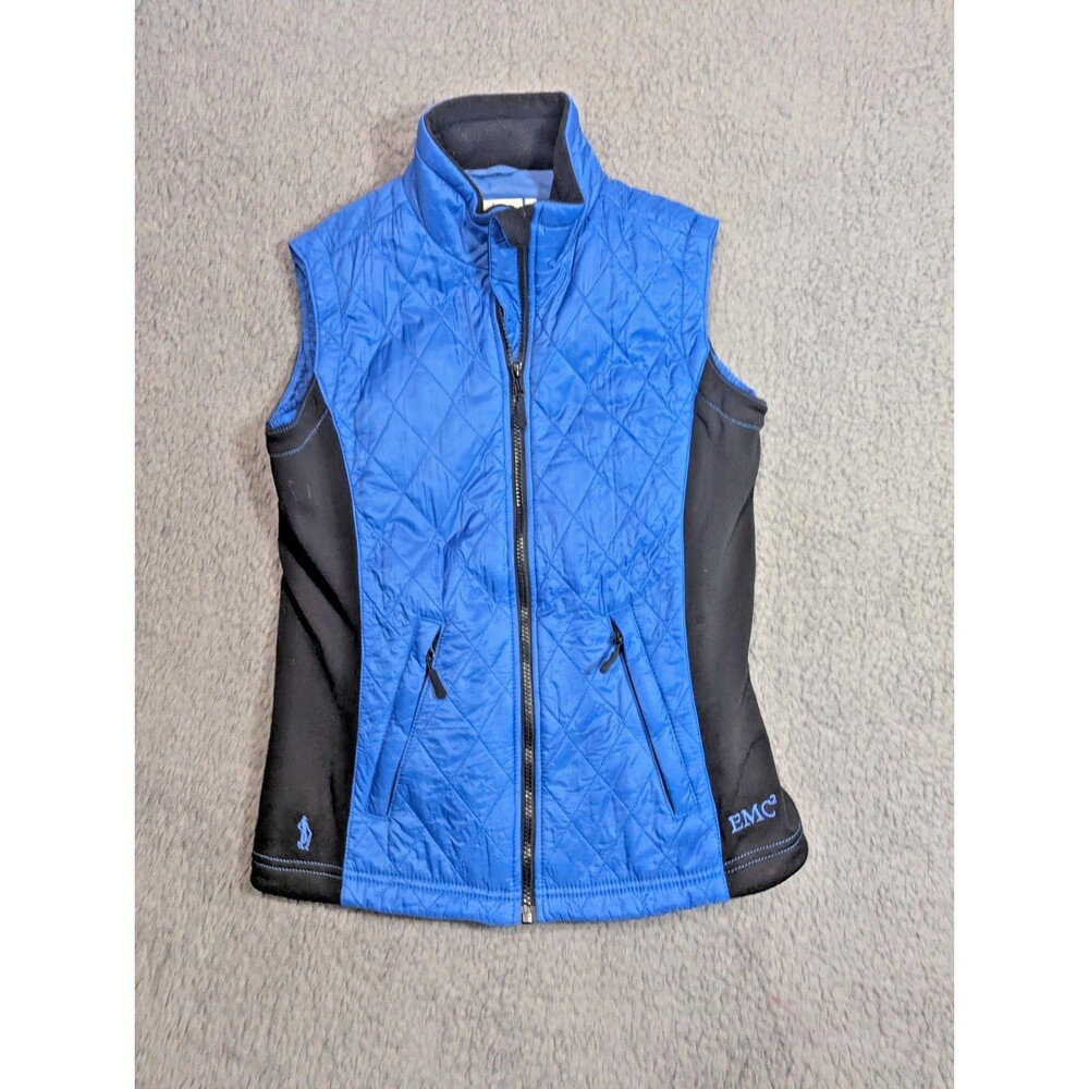 Glenmuir Quilted Golf Vest Womens S Blue Full Zip Lightweight Insulated